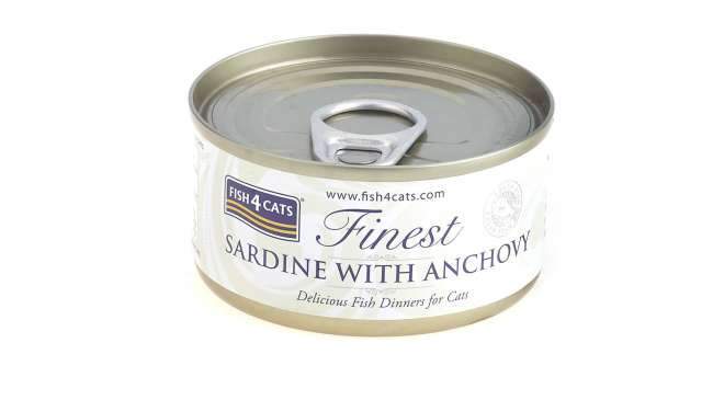 Fish 4 Cats Sardine / Anchovy 70g Wet Cat Food Fish 4 Cats
