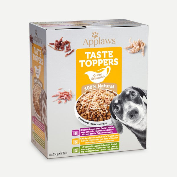 Applaws Taste Toppers Natural Wet Dog Food Gravy Selection 8 x 156g Applaws