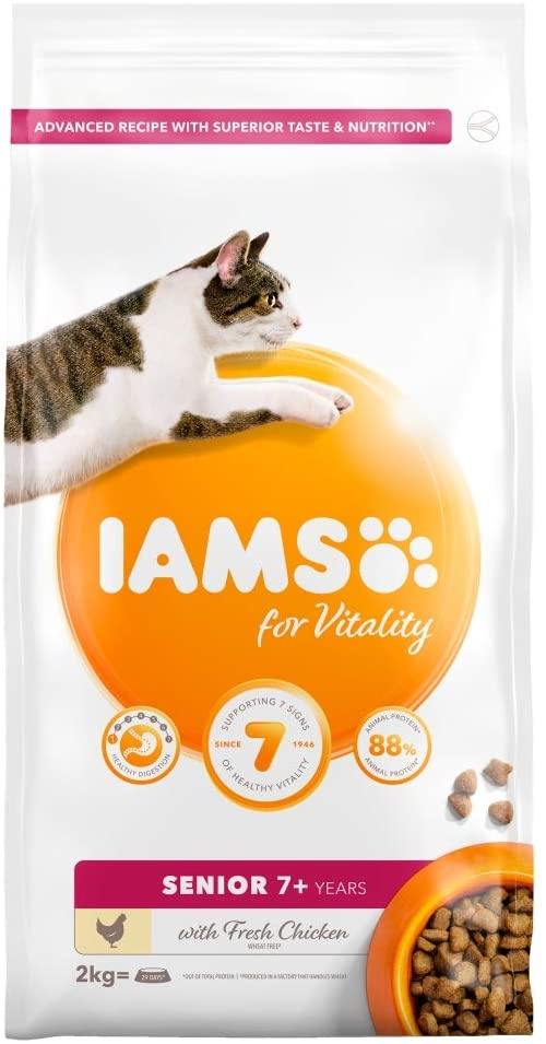 Iams Vitality Cat Senior 2kg Dry Cat Food Iams