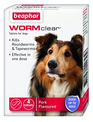 Beaphar Wormclear Dogs up to 40kg (4 Tablets) Dog Treatments Beaphar