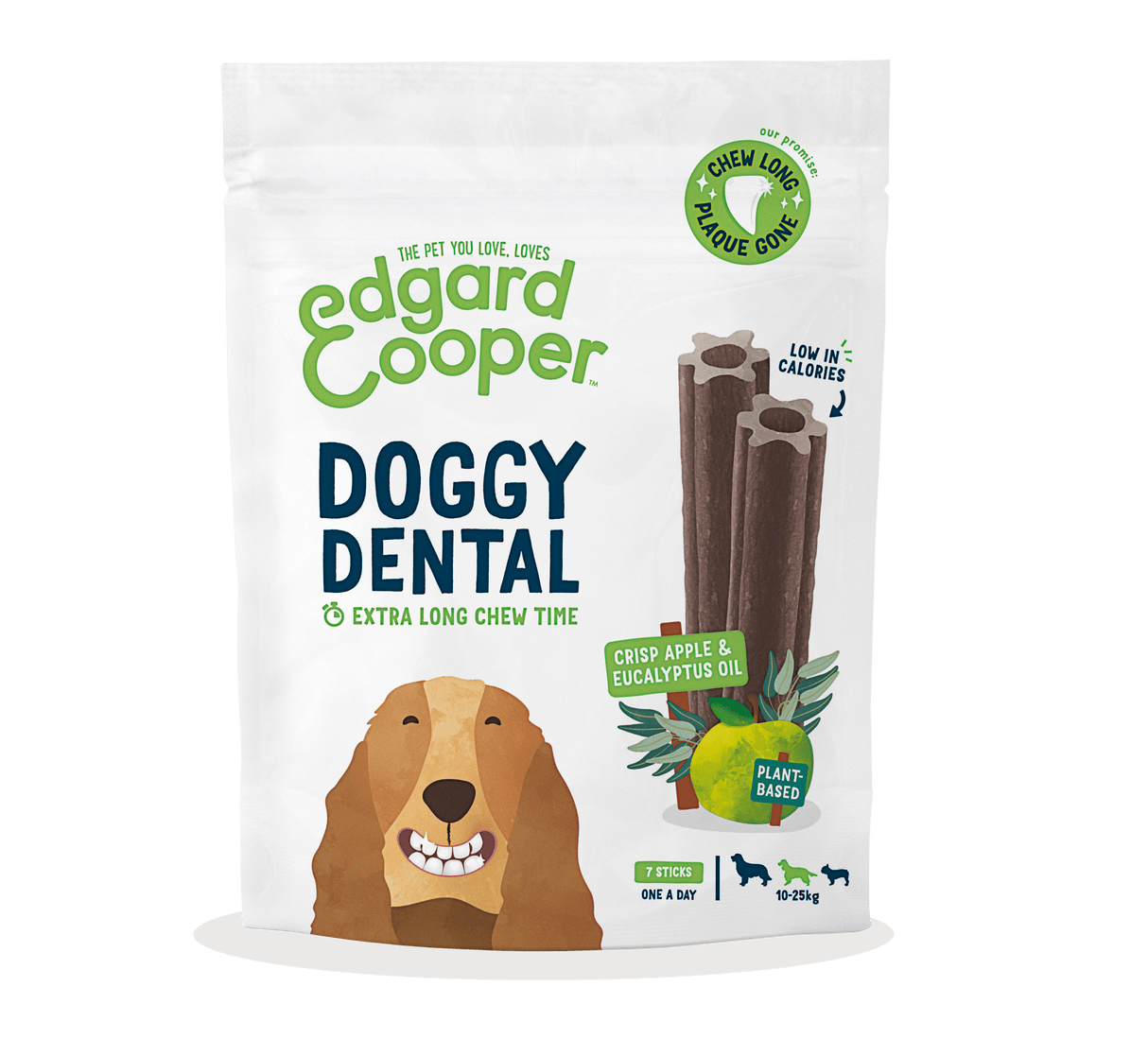 EC Dental Sticks Medium Dog Apple Dog Treats Edgard Cooper
