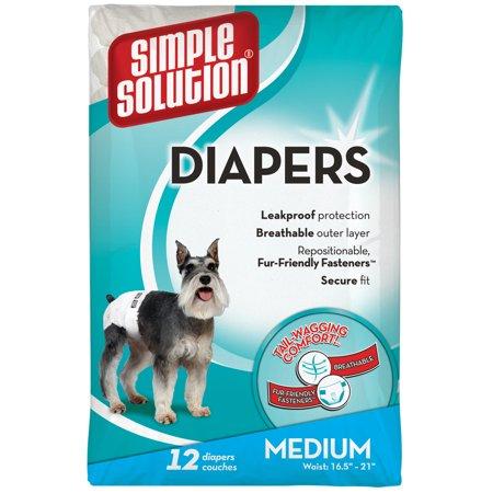 SS Diapers Medium 12pk Dog Treatments Simple Solution
