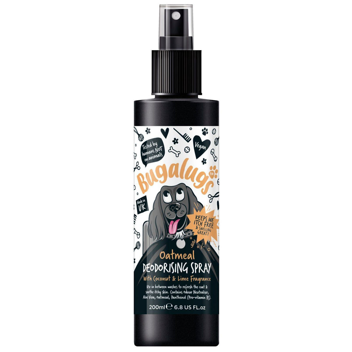 Bugalugs Deodorising Spray Oatmeal 200ml Dog Grooming Bugalugs