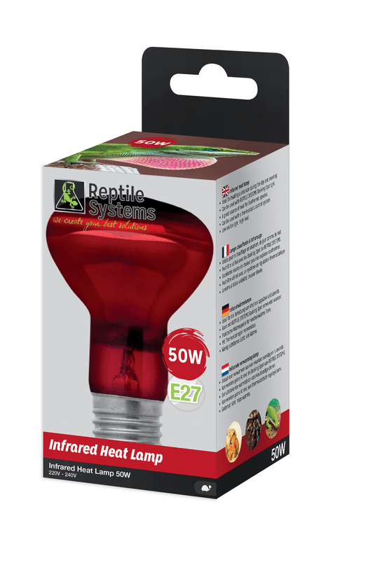 RS InfraRed Heat Lamp - 50W - E27 Lighting & Heating Reptile Systems