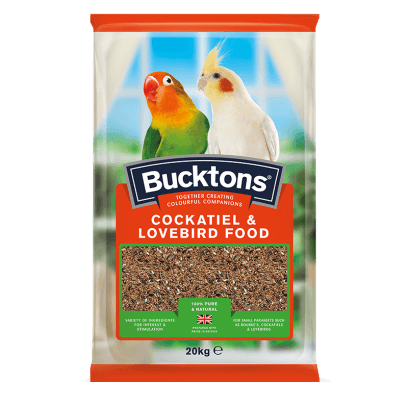 Bucktons Cockatiel & Lovebird 20kg Indoor Food Bucktons