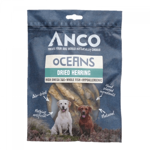 Anco Oceans Dried Herring 10pk Dog Treats Anco