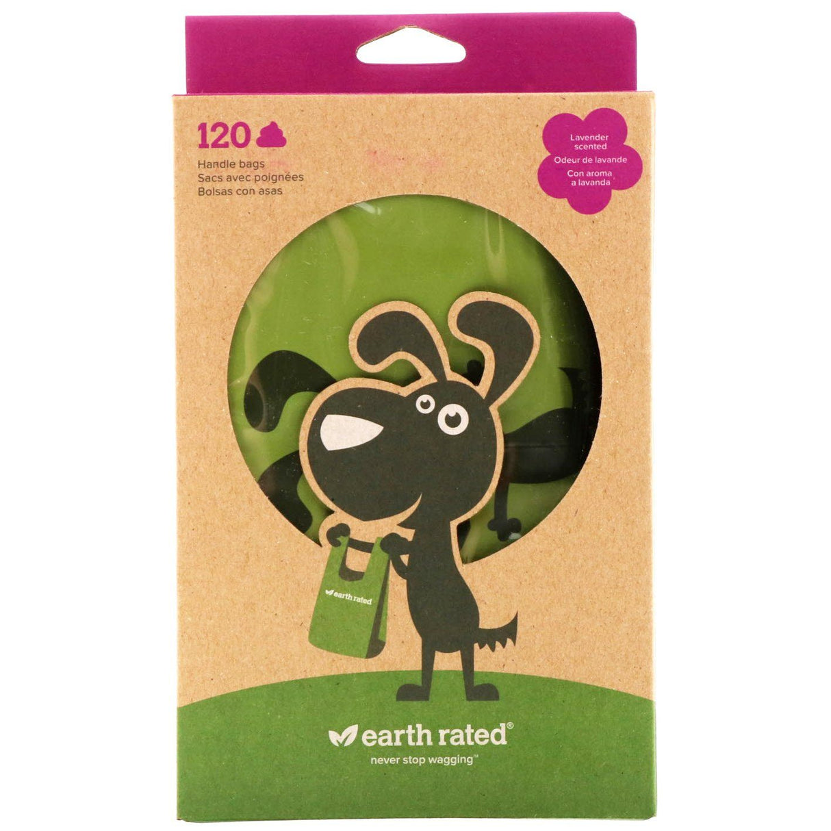 ER Poo Bags Lavender Tie Bag Dog Treatments Earth Rated