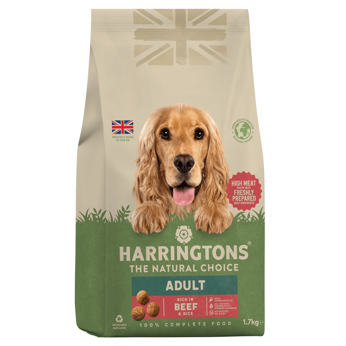 Harringtons Beef & Brown Rice 1.7kg Dry Dog Food Harringtons