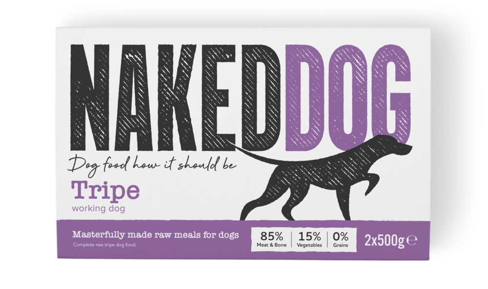 Naked Dog Working Tripe 2x500g Raw Dog Food Naked Dog