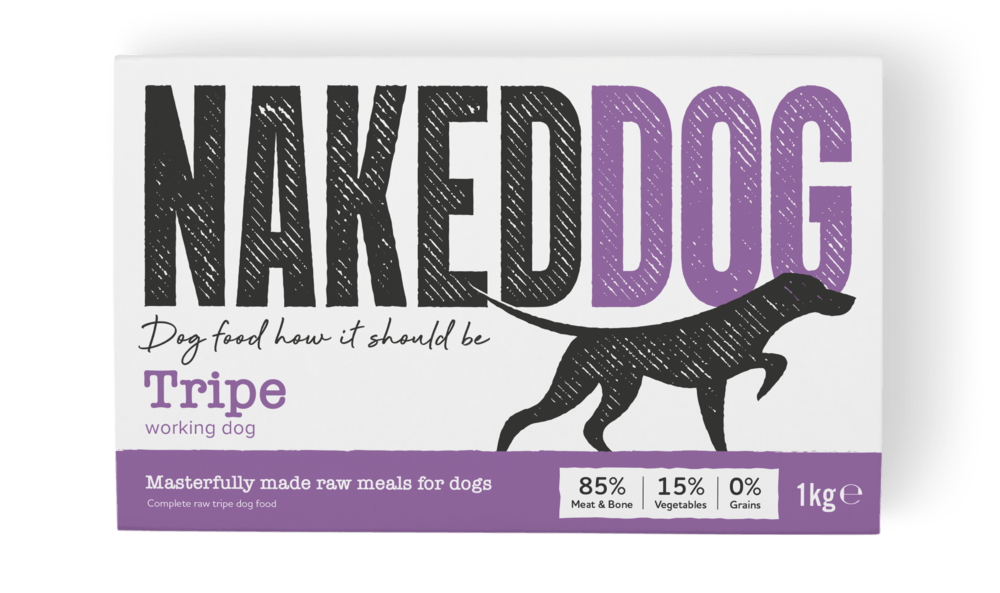 Naked Dog Working Tripe 1kg Raw Dog Food Naked Dog