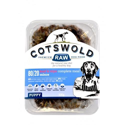 Cotswold Puppy Beef/Tripe Mince 1kg Raw Dog Food Cotswold Raw 