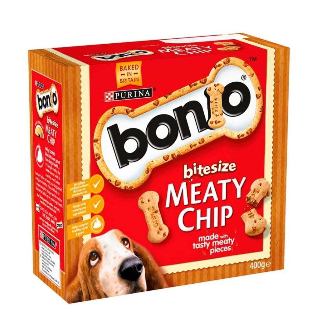 Bonio Meaty Chips Bitesize 400g Dog Treatments Bonio