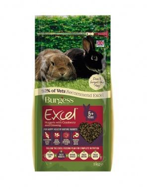Excel Mature Nuggets 2kg Rabbit Burgess
