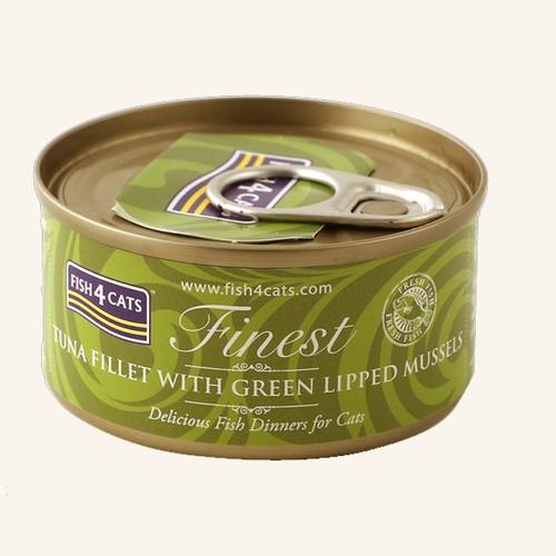 Fish 4 Cats Tuna Fillet Green Lipped 70g Wet Cat Food Fish 4 Cats