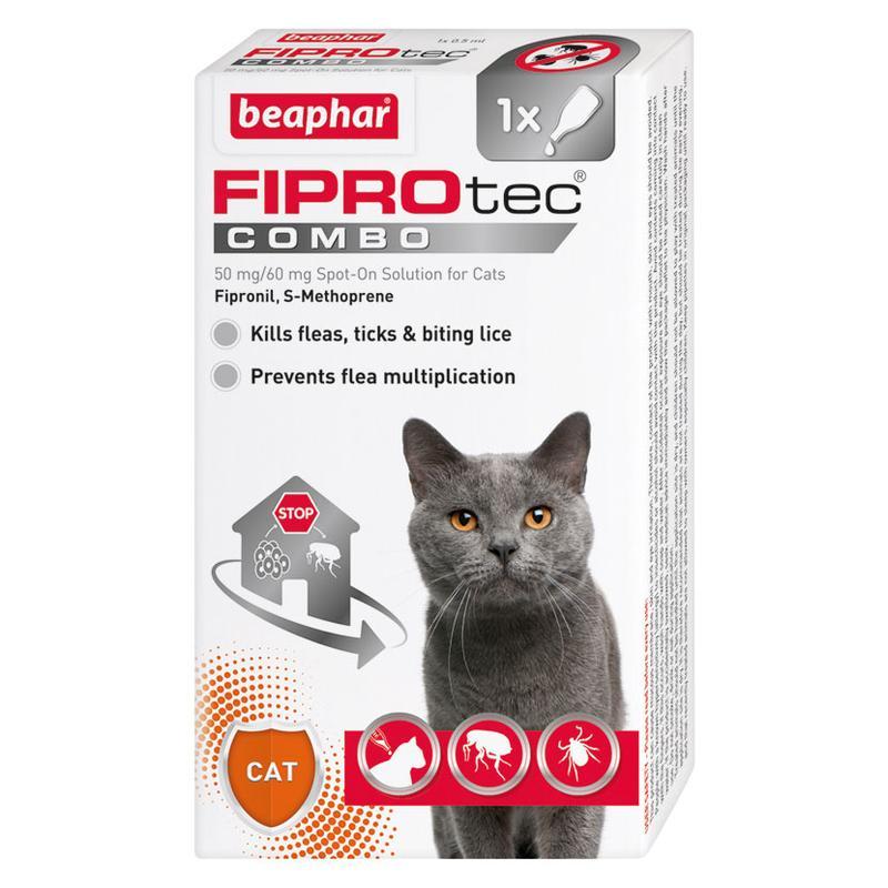 Beaphar Fiprotec Combo Cat x3 Pipette Cat Treatments Beaphar