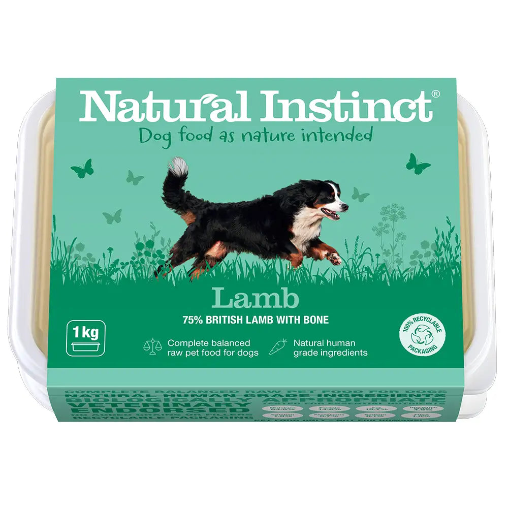 Natural Instinct 1KG Natural Lamb Raw Dog Food Natural Instinct