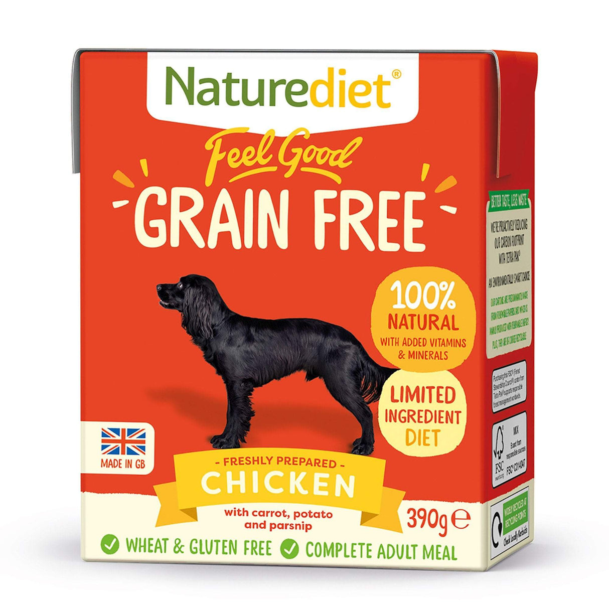NatureDiet GrainFree Chicken 390g Wet Dog Food Naturediet
