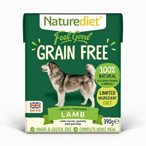 Naturediet Grain Free Lamb 390g Wet Dog Food Naturediet