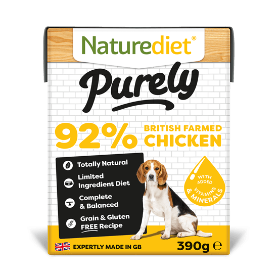 NatureDiet Purely Chicken 390g Wet Dog Food Naturediet