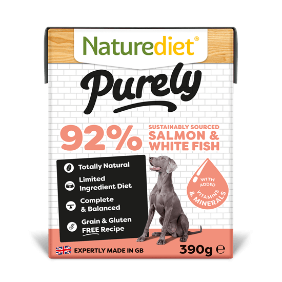 Naturediet Purely Salmon/Fish 390g Wet Dog Food Naturediet