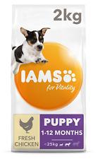 Iams Puppy Vitality Sml/Med Chicken 2kg Dry Dog Food Iams