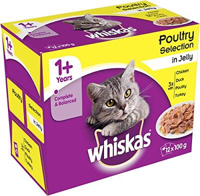 Whiskas 12pk Jelly Poultry Wet Cat Food Whiskas