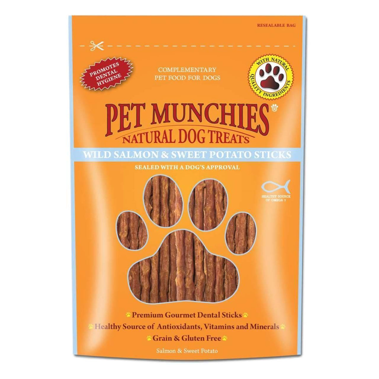 Pet Munchies Salmon/Sweet Potato Sticks Dog Treats Pet Munchies