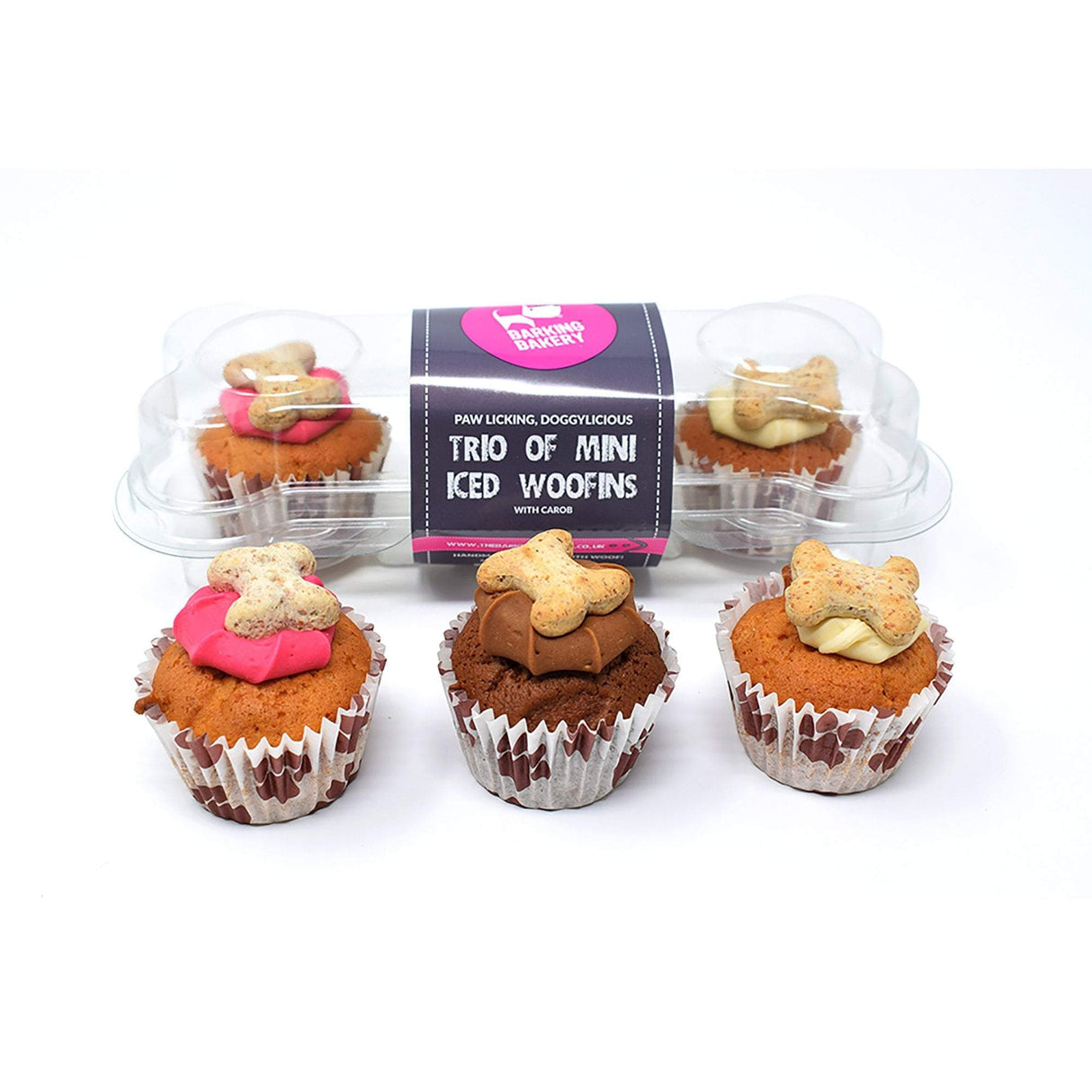 Woofin Mini Trio Iced Dog Treats Barking Bakery