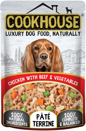 Cookhouse Chicken/Beef and Veg Pouch 100g Cookhouse 