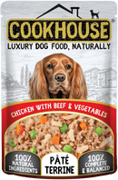Cookhouse Chicken/Beef and Veg Pouch 100g Cookhouse 