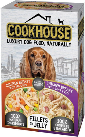 Cookhouse Chicken/Chicken Liver Fillets in Jelly 6x100g Cookhouse 