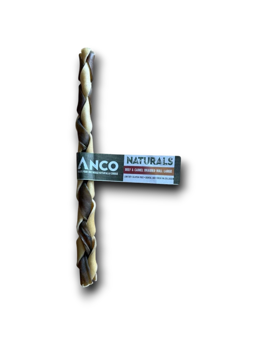 Anco Naturals Beef and Camel Braided Roll Large Anco 