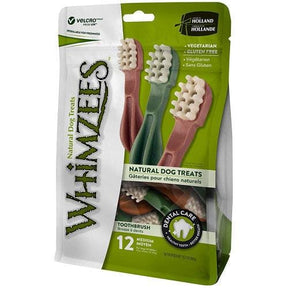 WHIMZEES Toothbrush Dental Dog Chews Medium 12 Pack Dog Treats Whimzee 
