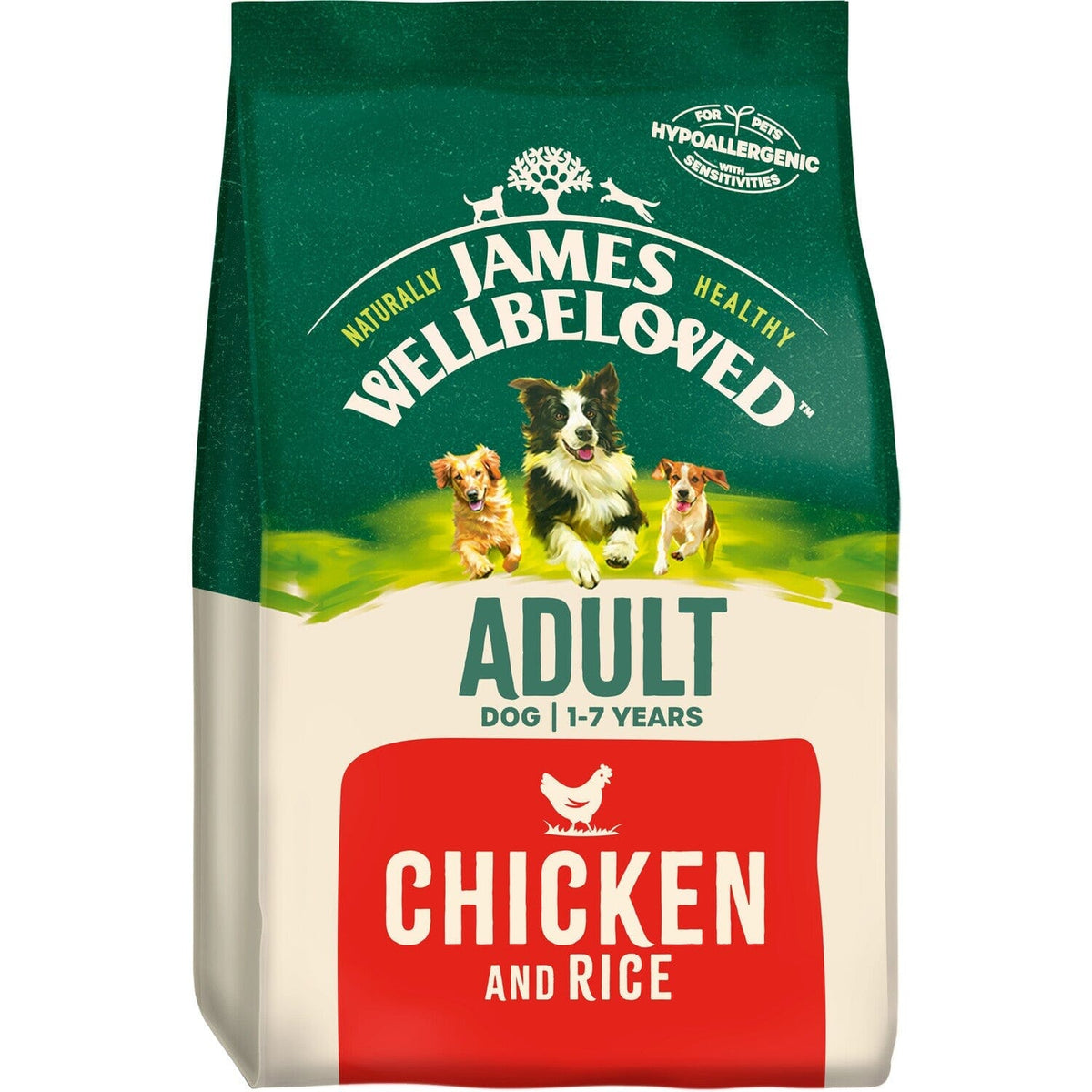 James Wellbeloved Adult Chicken & Rice Dry Dog Food 2kg Dry Dog Food James Wellbeloved 