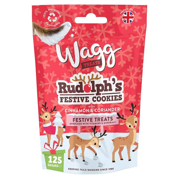 Wagg Treats Festive Cookies Rudolph 125g Wagg 