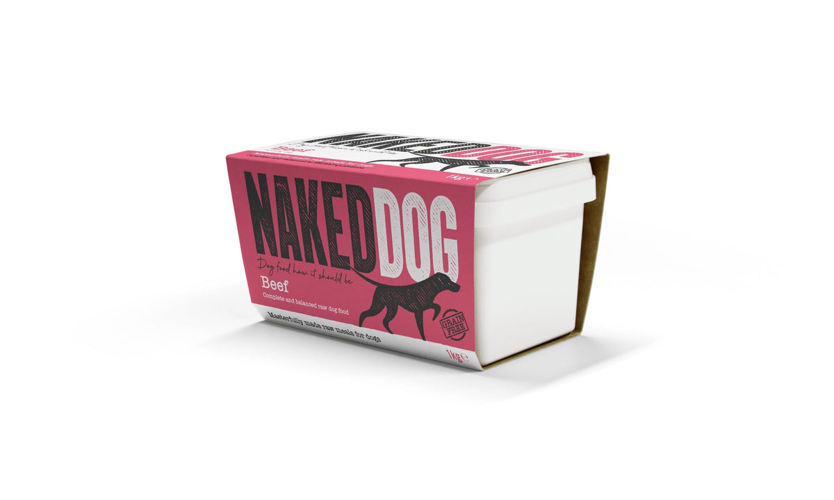 Naked Dog Original Beef Raw Dog Food 1kg ❄ Raw Dog Food Naked Dog 