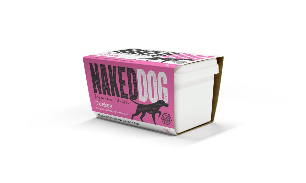 Naked Dog Original Turkey Raw Dog Food 1kg ❄ Raw Dog Food Naked Dog 