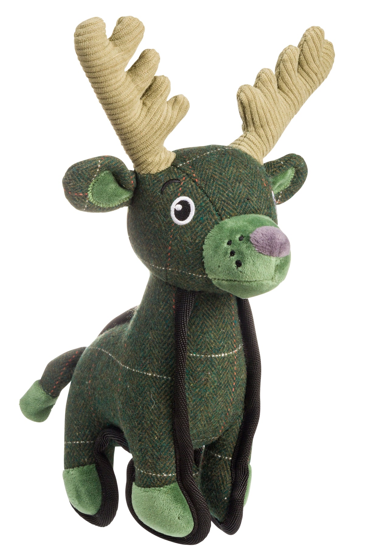 House of Paws Green Tweed Deer Dog Toy 31cm Dog Toys House of Paws 