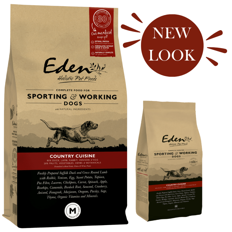 Eden Country Cuisine 80/20 Working Dog Food 15kg – Medium Kibble Dry Dog Food Eden 