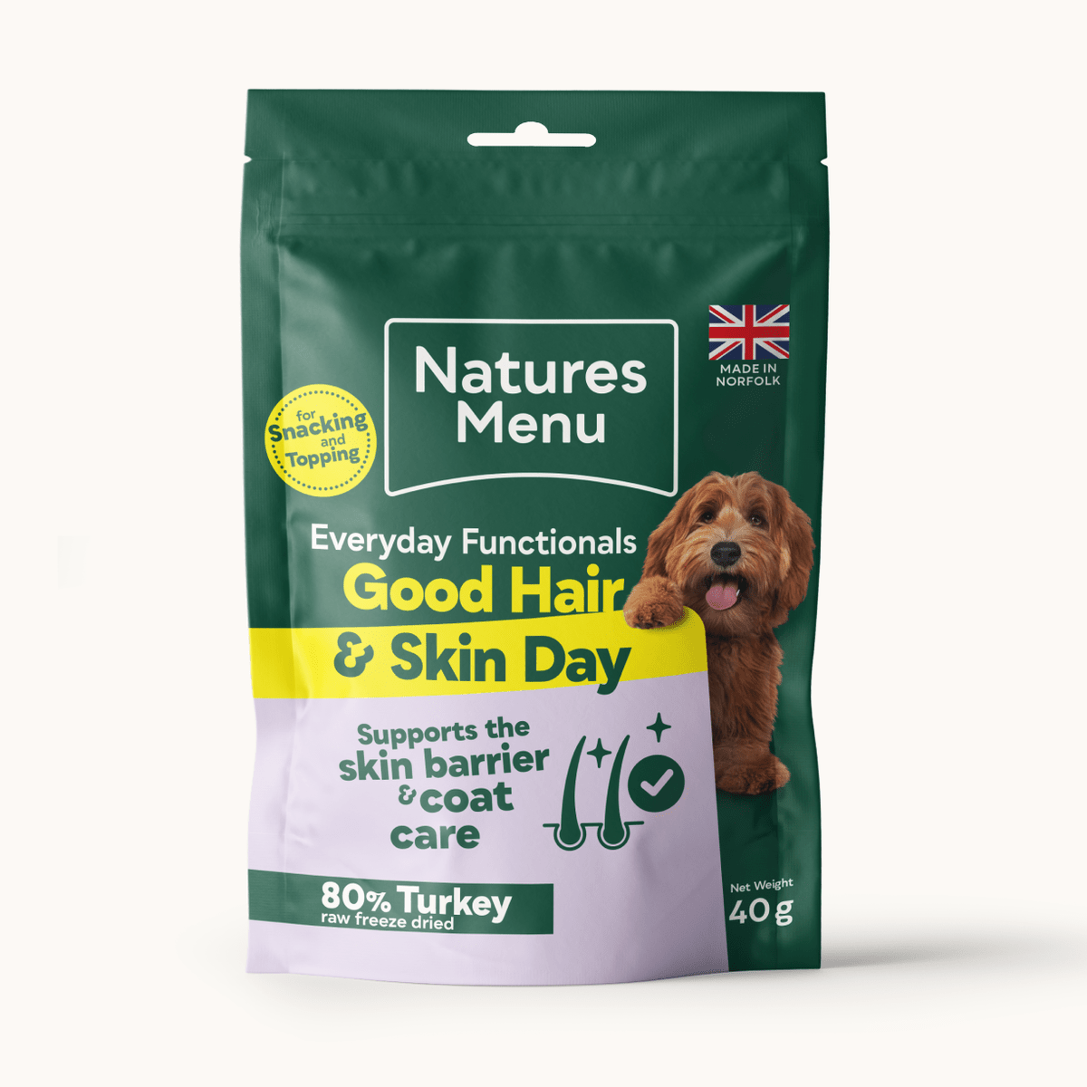 Natures Menu Good Hair & Skin Day Turkey Dog Treats 40g Dog Treats Natures Menu 