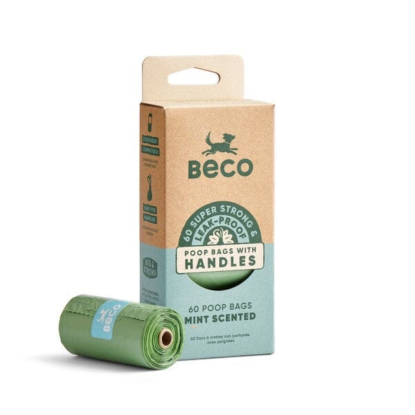 Beco Poop Bags With Handles Mint 60pk (4 x15) Beco 