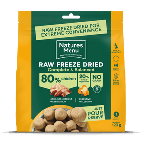 Natures Menu Chicken Freeze Dried Dog Food 120g Dry Dog Food Natures Menu 