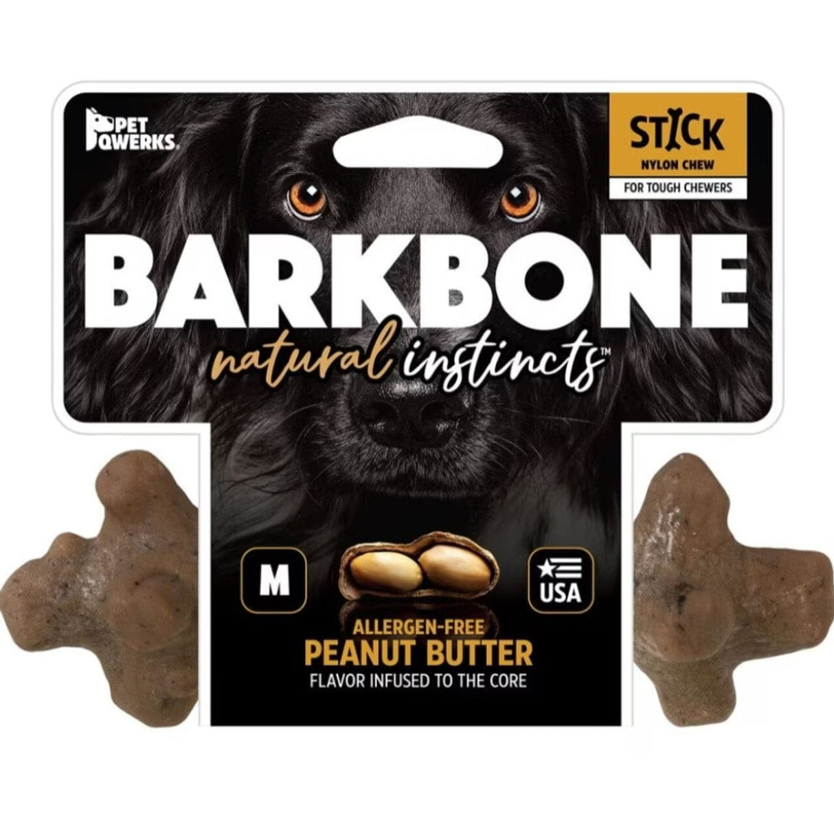 Pet Qwerks BarkBone Peanut Butter Medium Pet Qwerks 