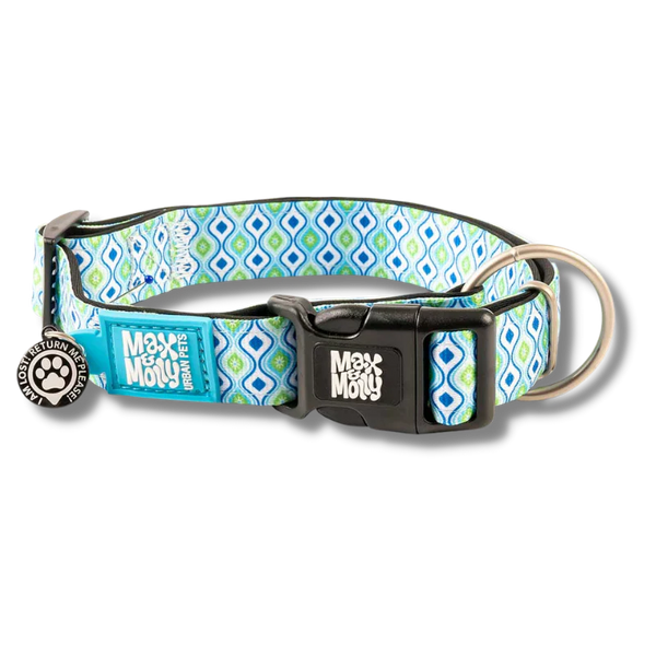 Max & Molly Smart ID Collar - Retro Blue L Max & Molly 