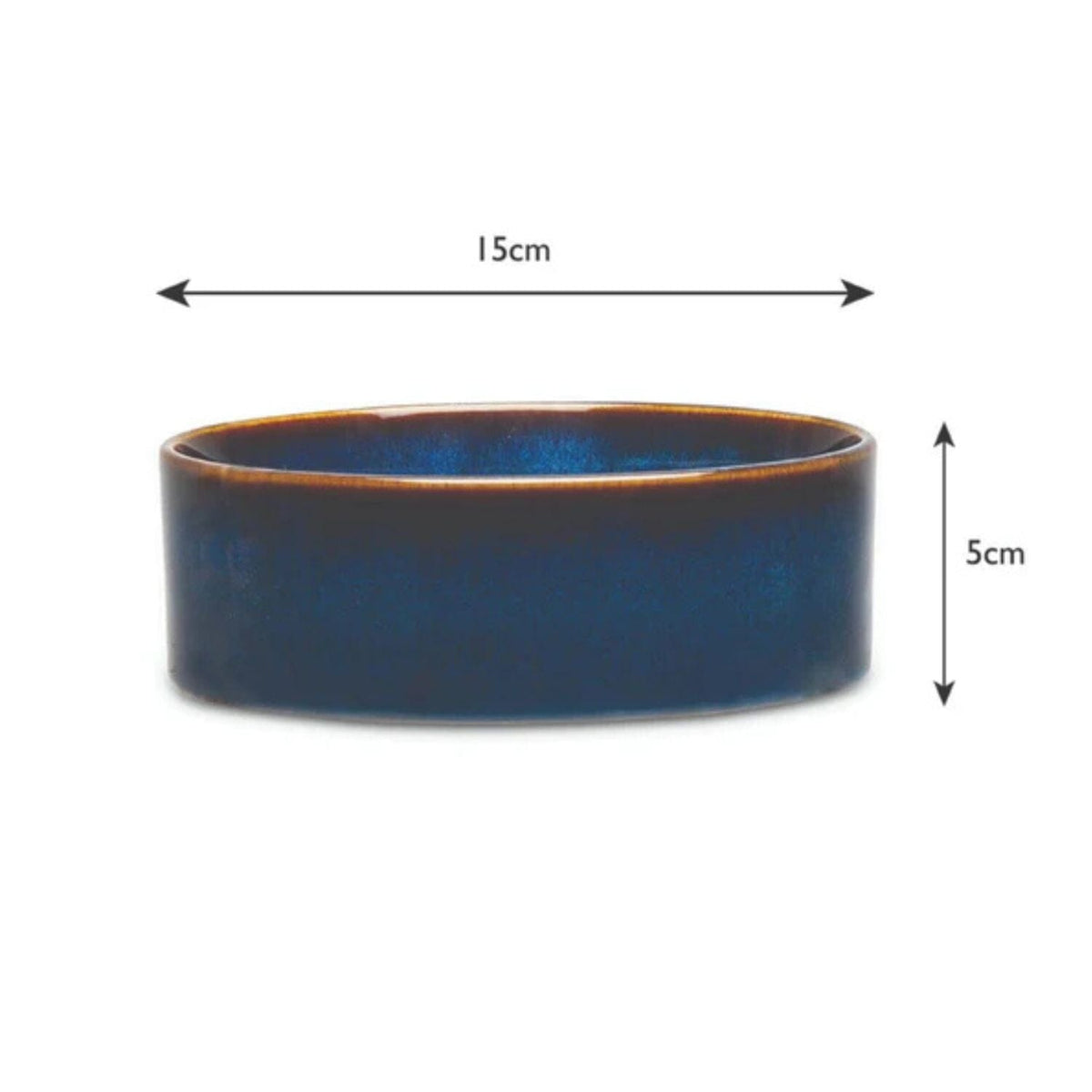 Scruffs Reactive Glaze Bowl Midnight Blue 15cm Pet Bowls Scruffs 