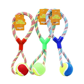 Kingdom Pet Figure-of-8 Rope & Ball Dog Toy 35cm Dog Toys Kingdom Pet 