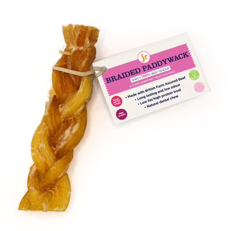 JR Braided Paddywack Natural Beef Dog Chew 15cm Dog Treats JR Pet Products 