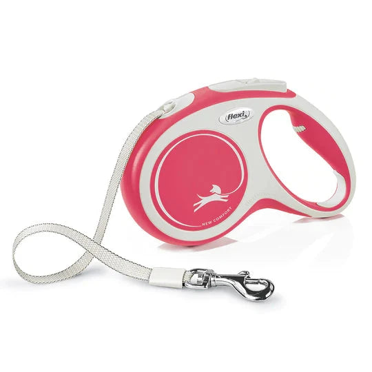 Flexi Comfort Tape Lead *Select Colour & Size* Flexi Red Small 5M
