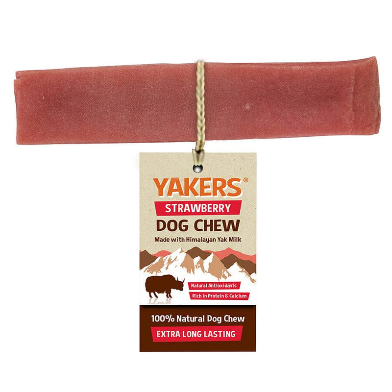 Yakers Dog Chew Strawberry Medium Yakers 