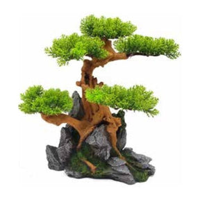 Aqua One Bonsai Tree on Rocks 27cm Ornament Aqua One 